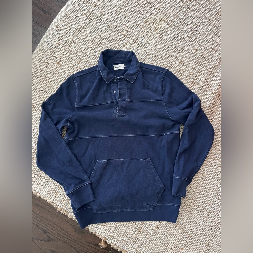 Indigo cotton pullover